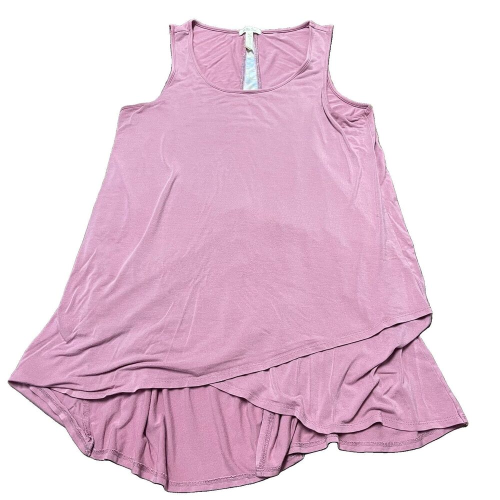 Matilda Jane Secret Garden Tank Top Tunic Pink Floral Back Women's Size S